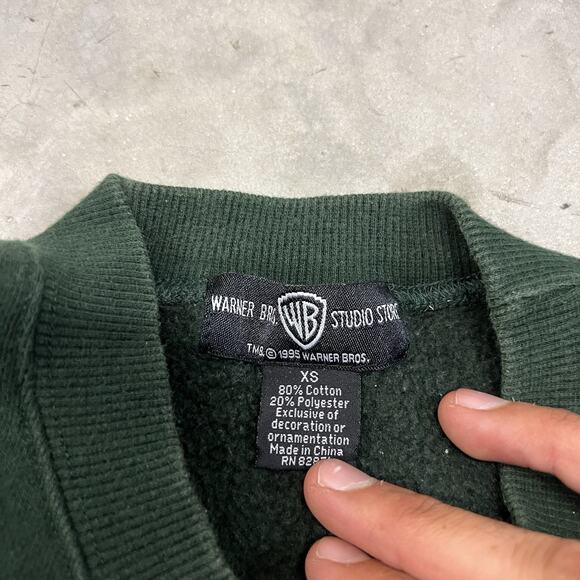 Vintage 1995 Acme Trading Company Looney Tunes Sweatshirt XS Warner Brothers - Picture 3 of 6